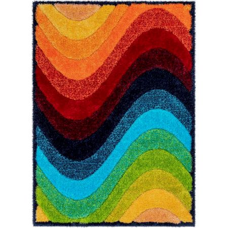 Modern Multicolor Geometric Rug